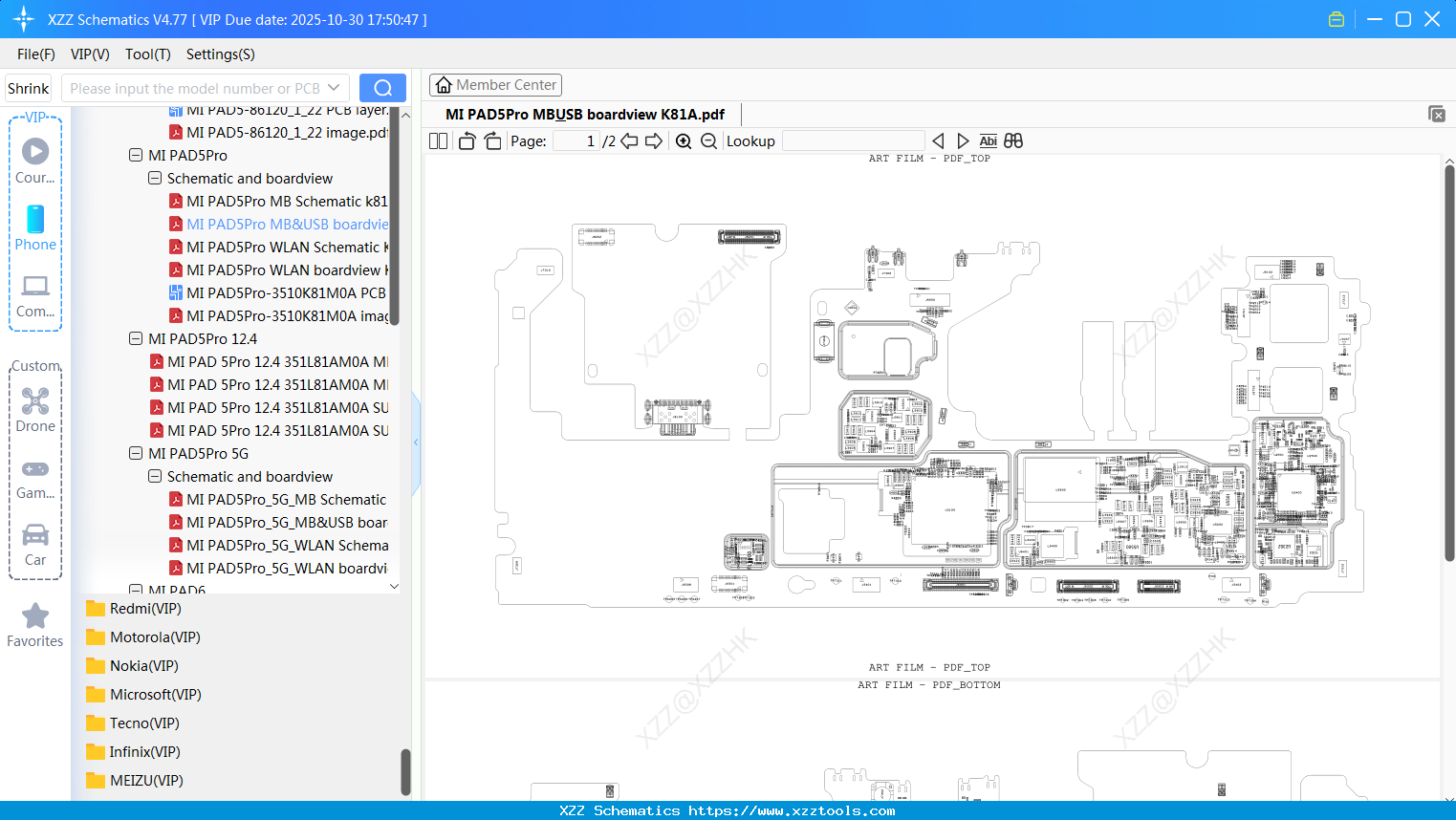 Xiaomi MI PAD5Pro MB&USB Boardview K81A